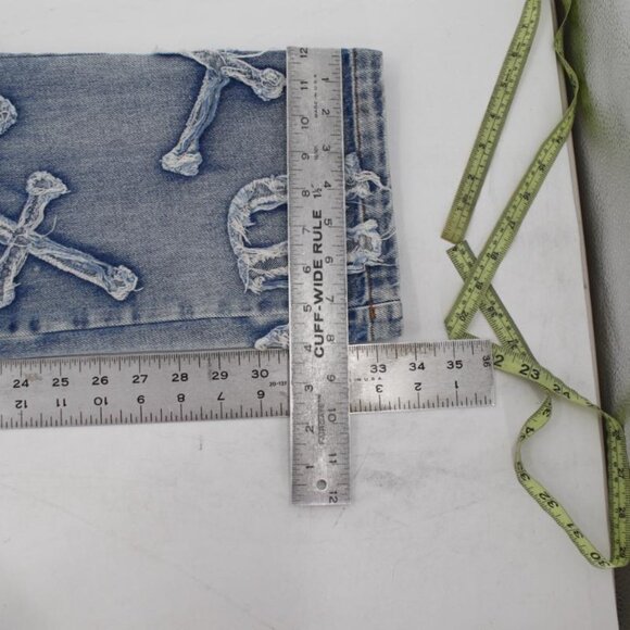 Racer worldwide jeans Women's 26 L32.5 Washed Ice Patch denim cotton streetwear - Picture 9 of 14